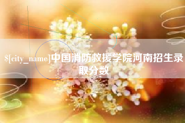 喀什中国消防救援学院河南招生录取分数
