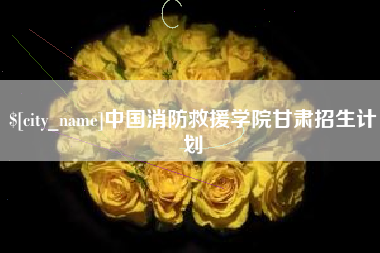 喀什中国消防救援学院甘肃招生计划
