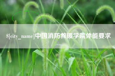 喀什中国消防救援学院体能要求