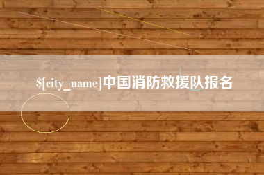 喀什中国消防救援队报名