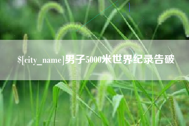 喀什男子5000米世界纪录告破