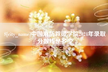 喀什中国消防救援学院2024年录取分数线是多少