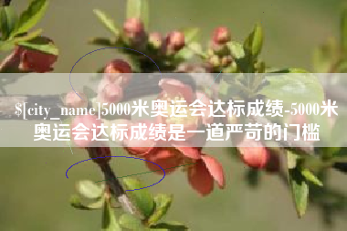 喀什5000米奥运会达标成绩-5000米奥运会达标成绩是一道严苛的门槛