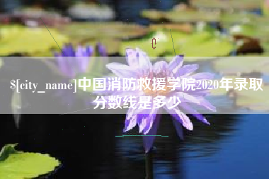 喀什中国消防救援学院2020年录取分数线是多少