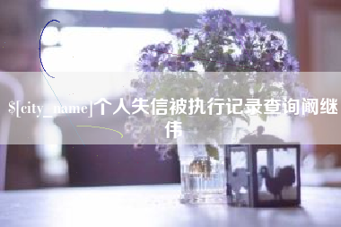 喀什个人失信被执行记录查询阚继伟