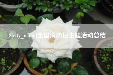 喀什全国消防日主题活动总结
