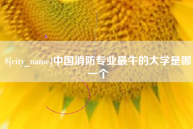 喀什中国消防专业最牛的大学是哪一个