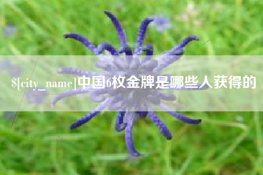 喀什中国6枚金牌是哪些人获得的