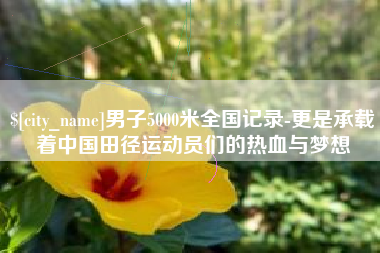 喀什男子5000米全国记录-更是承载着中国田径运动员们的热血与梦想