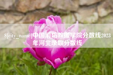 喀什中国消防救援学院分数线2023年河北录取分数线