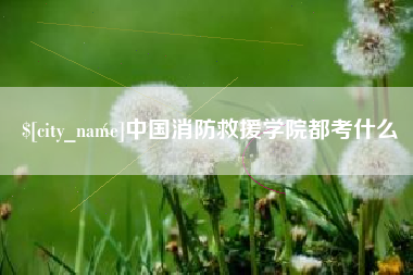 喀什中国消防救援学院都考什么