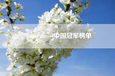 喀什中国冠军榜单