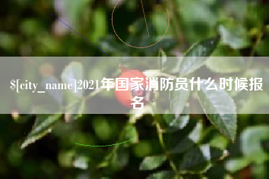 喀什2021年国家消防员什么时候报名