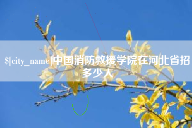 喀什中国消防救援学院在河北省招多少人